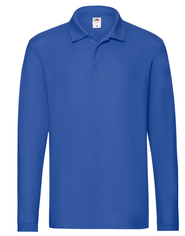 Men's Premium Long Sleeve Polo/ Fruit of the Loom