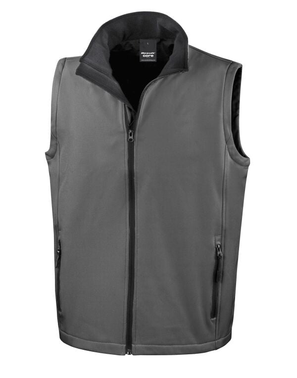 Men's Printable Softshell Bodywarmer with Recycled Fleece Inner/ Result