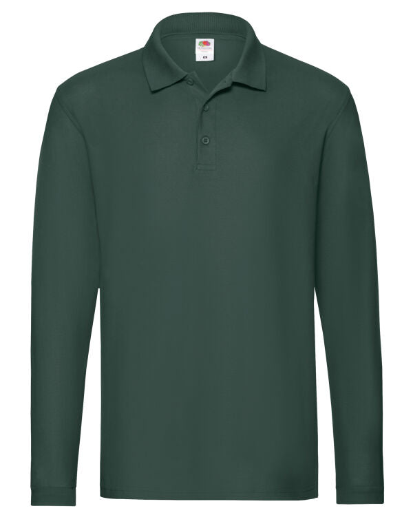 Men's Premium Long Sleeve Polo/ Fruit of the Loom