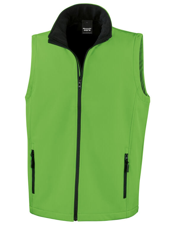 Men's Printable Softshell Bodywarmer with Recycled Fleece Inner/ Result