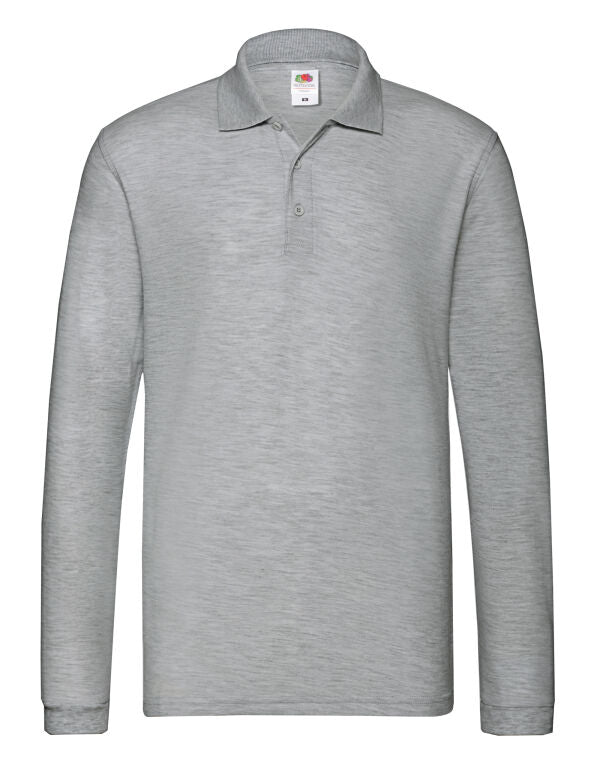 Men's Premium Long Sleeve Polo/ Fruit of the Loom