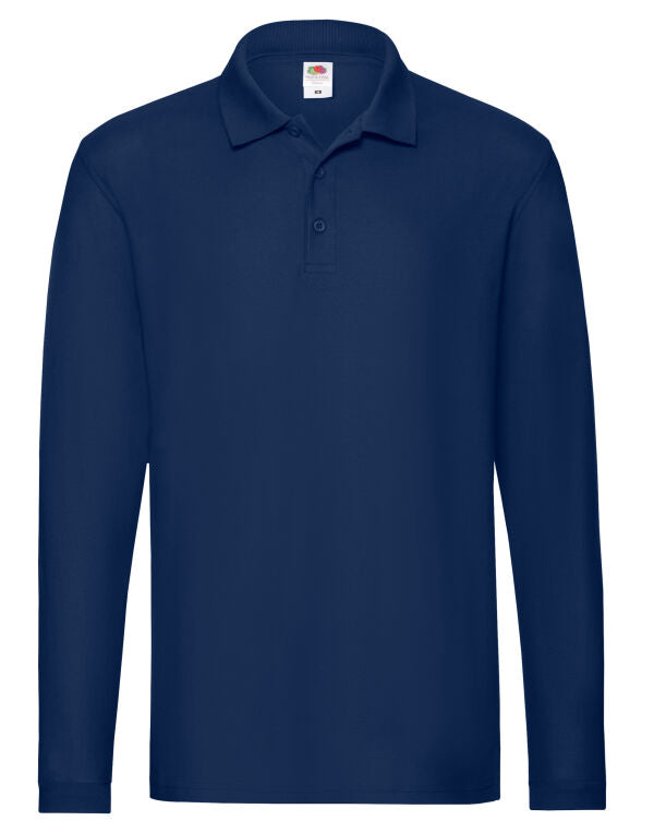 Men's Premium Long Sleeve Polo/ Fruit of the Loom