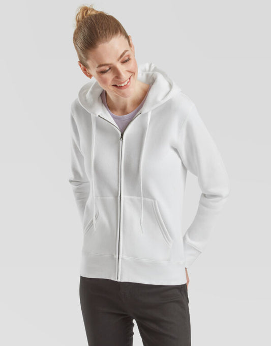 Ladies' Premium Hooded Sweat Jacket/ Fruit of the Loom