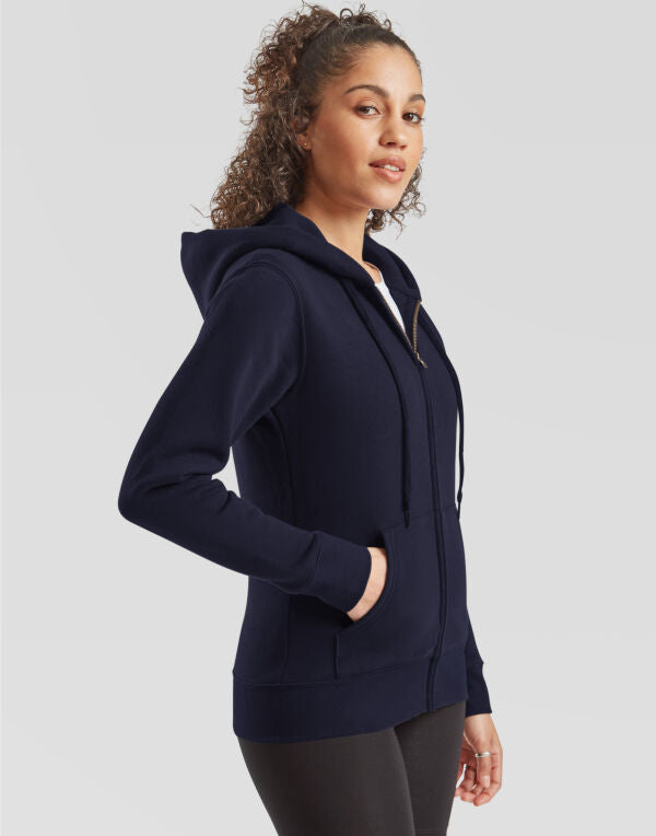 Ladies' Premium Hooded Sweat Jacket/ Fruit of the Loom