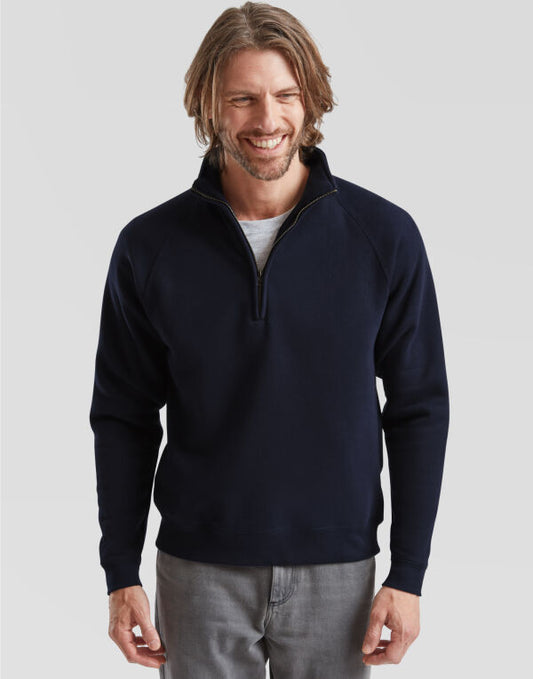 Men's Premium Zip Neck Sweat / Fruit of the Loom