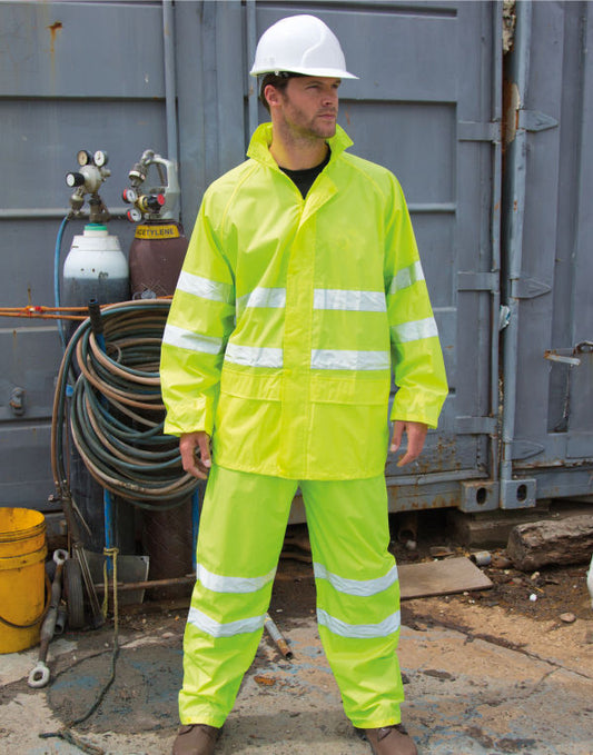 Hi-Vis Waterproof Suit/  Safe-Guard by Result