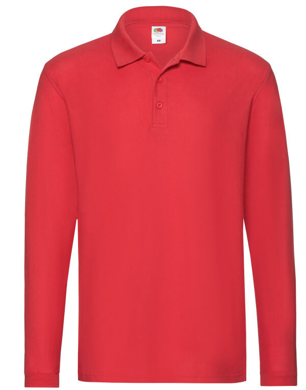 Men's Premium Long Sleeve Polo/ Fruit of the Loom